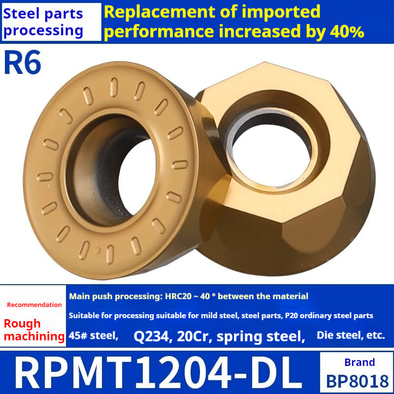 2036-CNC milling inserts, RPMW carbide R5 machining center, R4 milling machine, R6 milling inserts, RPMT round cutter cutters Shandong Denso Pricision Tools Co.,Ltd.